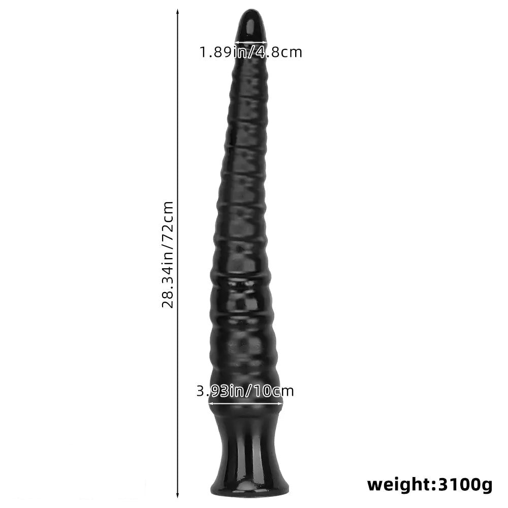 Black pvc spiral anal probe dildo, photo 10