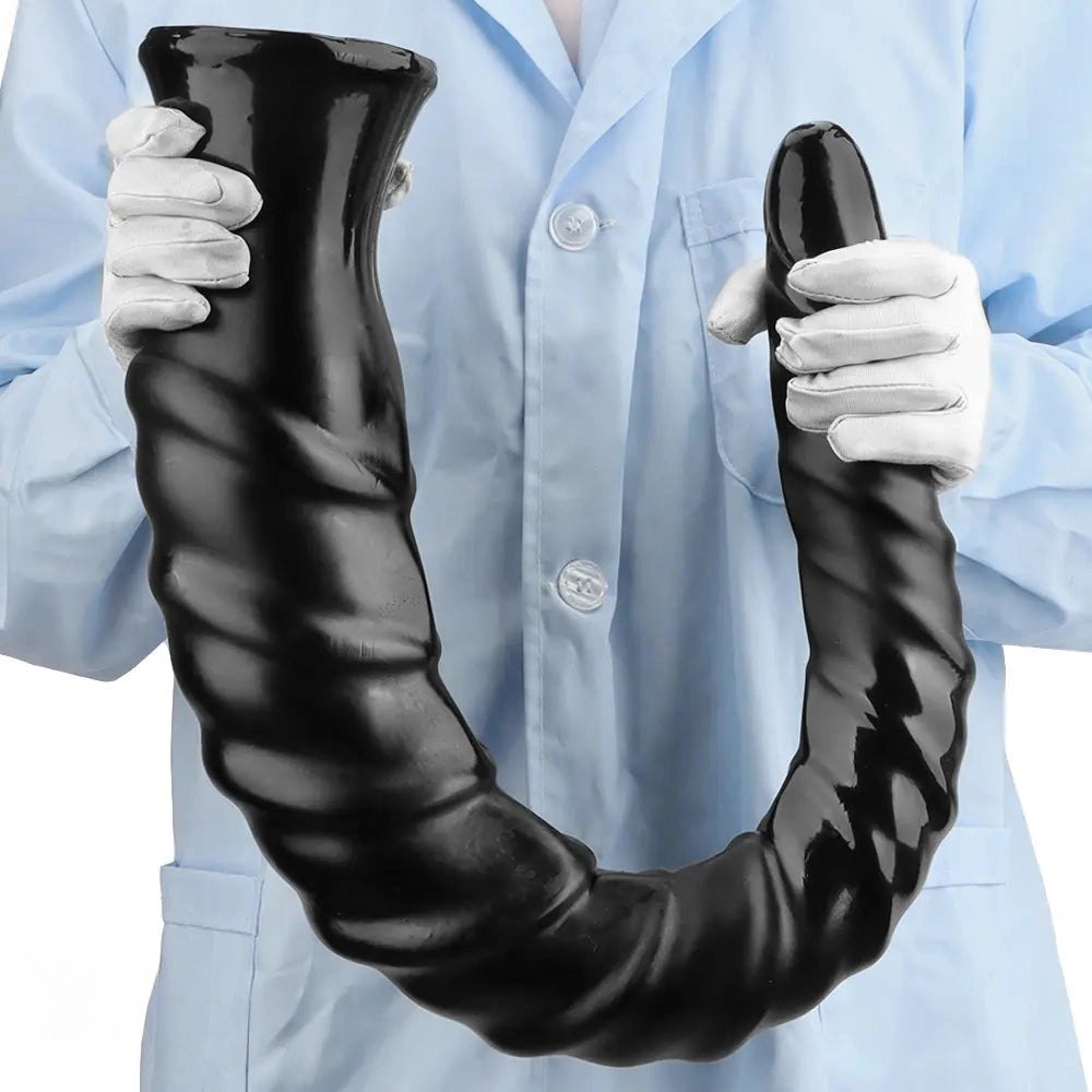 Black pvc spiral anal probe dildo, photo 12