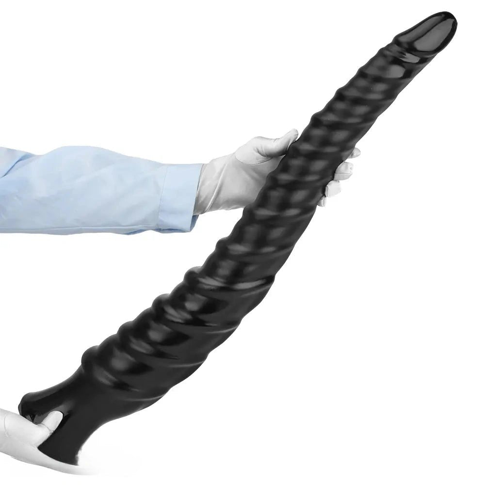 Black pvc spiral anal probe dildo, photo 15