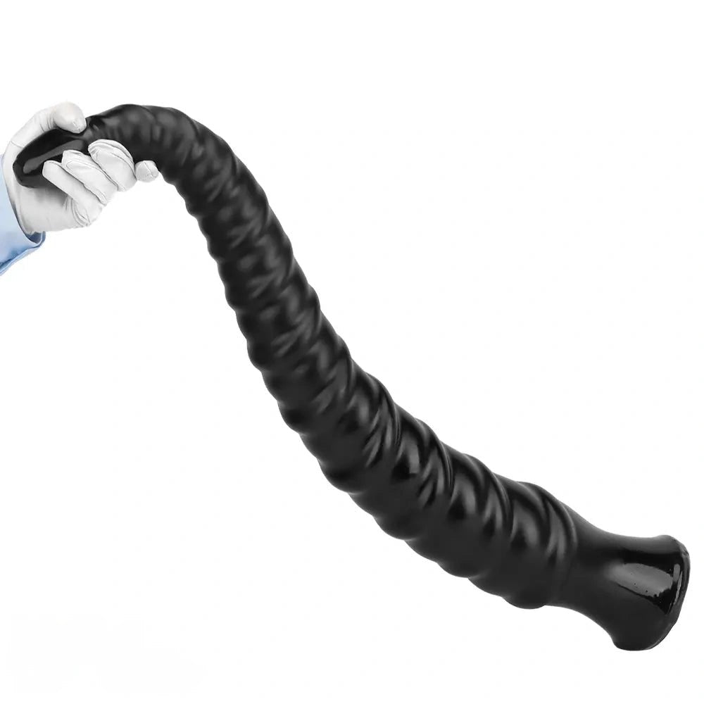 Black pvc spiral anal probe dildo, photo 2