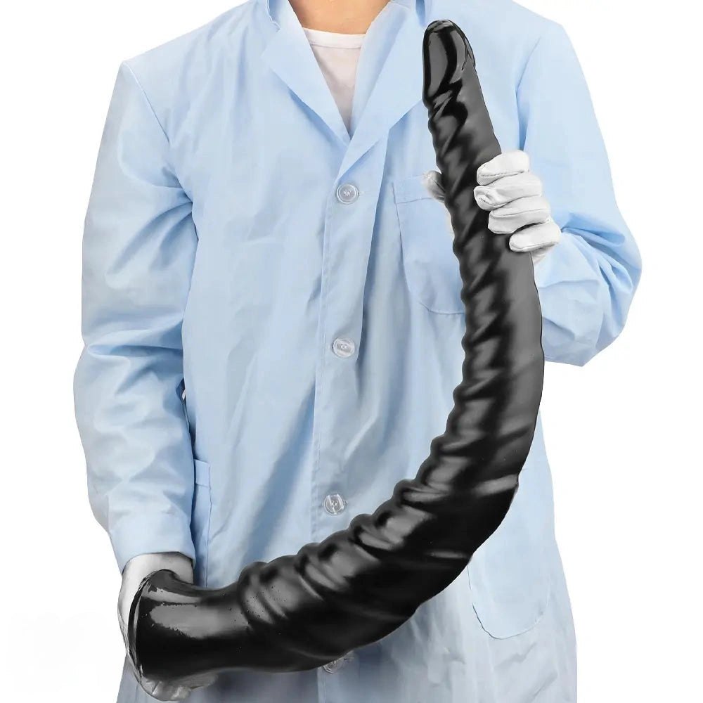 Black pvc spiral anal probe dildo, photo 4