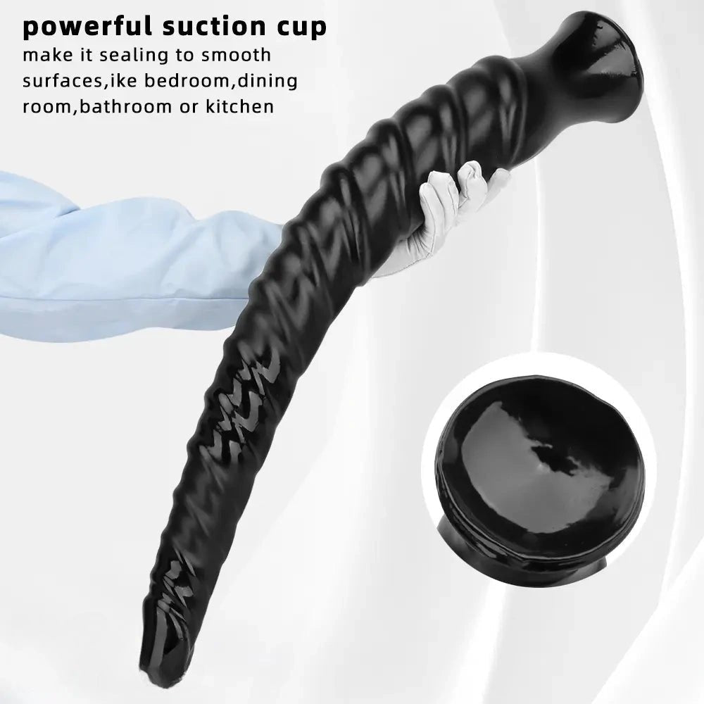 Black pvc spiral anal probe dildo, photo 7