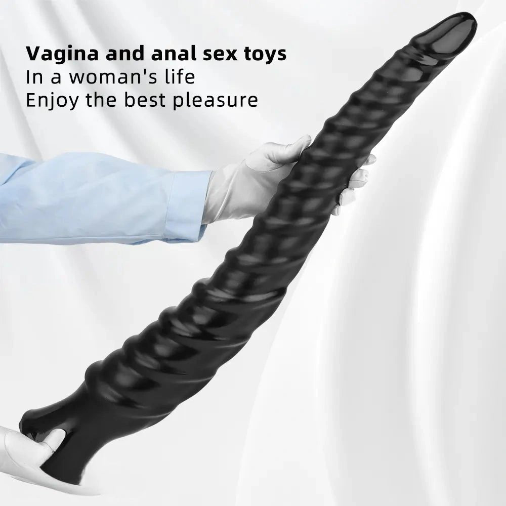 Black pvc spiral anal probe dildo, photo 8