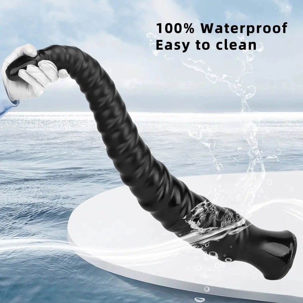 Black pvc spiral anal probe dildo, photo 9