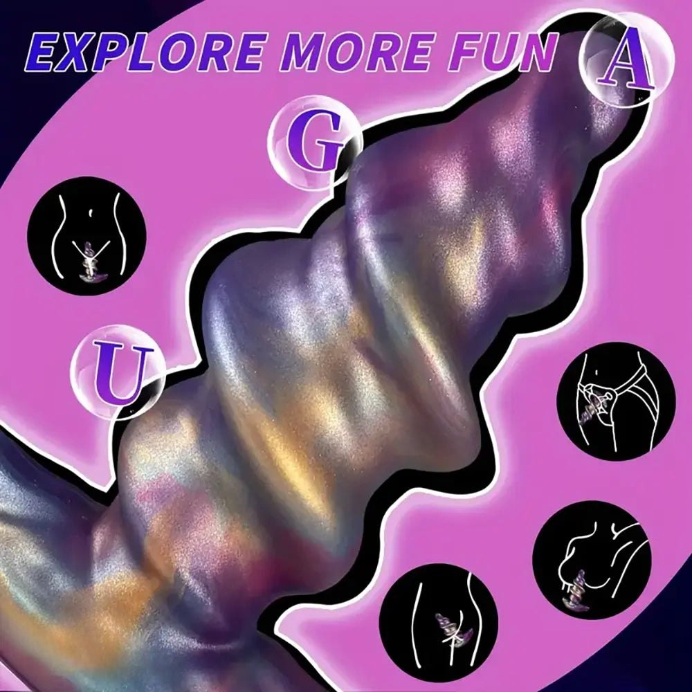 Spiral silicone anal plug with anchor base, photo 4