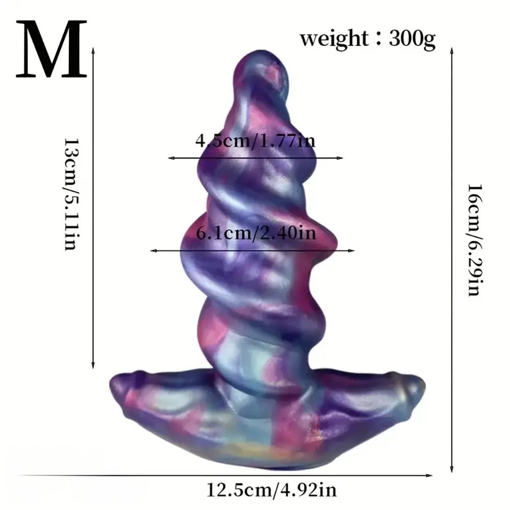 Spiral silicone anal plug with anchor base, photo 7