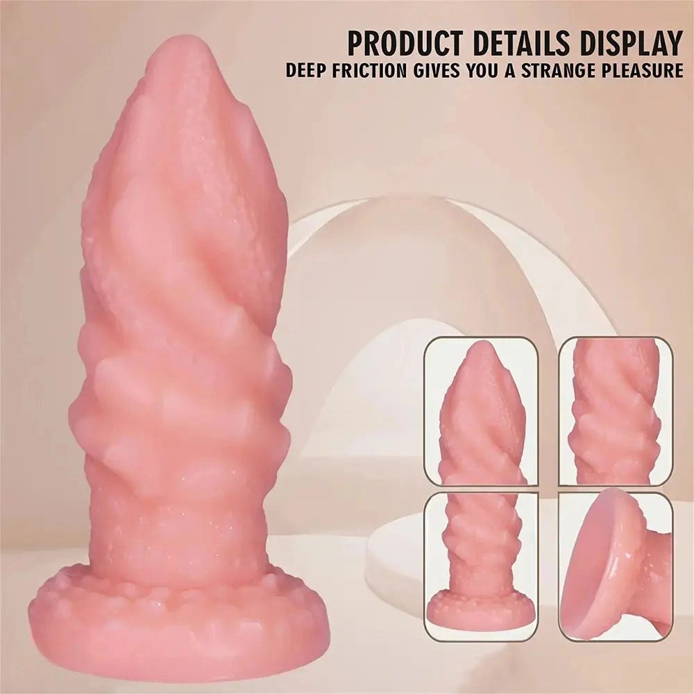 Spiral textured pvc anal plug, photo 13