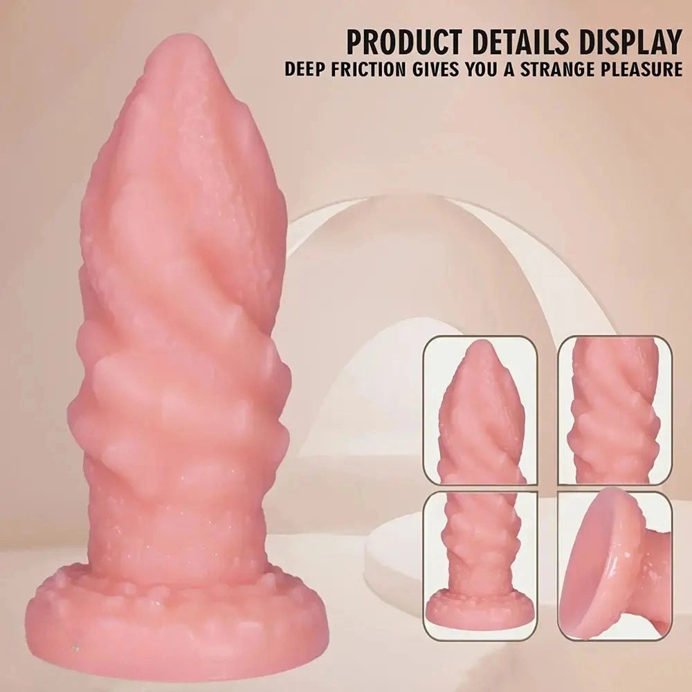 Spiral textured pvc anal plug, photo 14