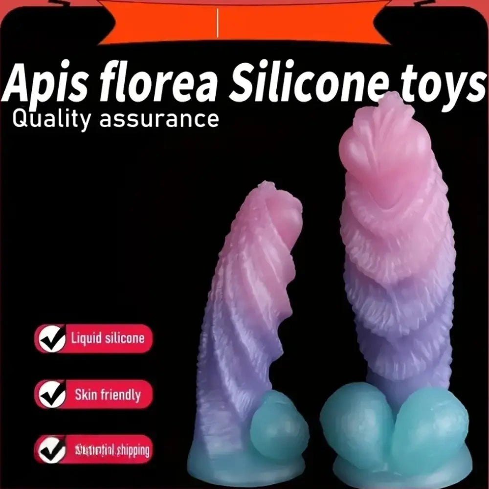 Pink and purple ombre spiral fantasy dildo, photo 1