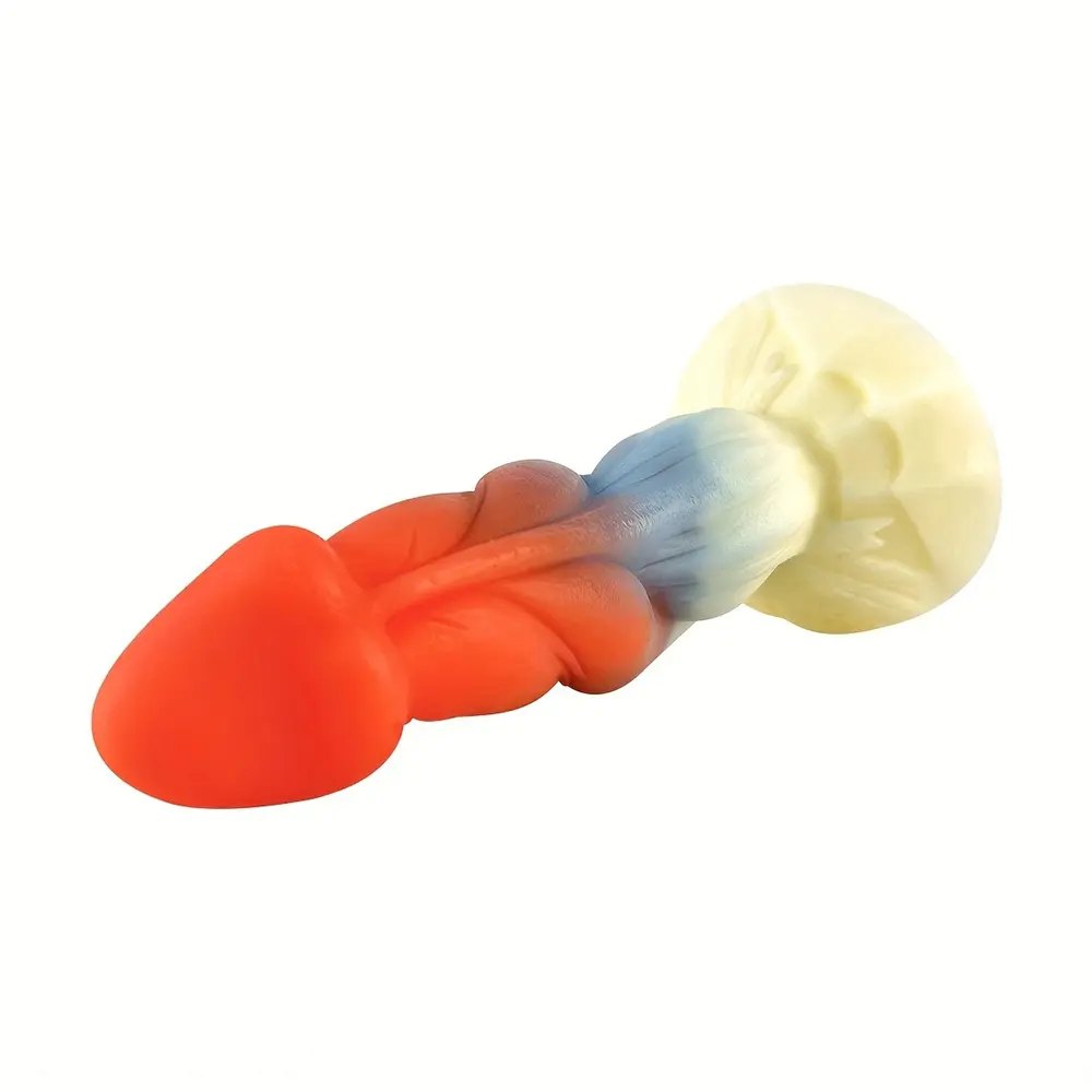 Gradient silicone spiral fantasy dildo, photo 4