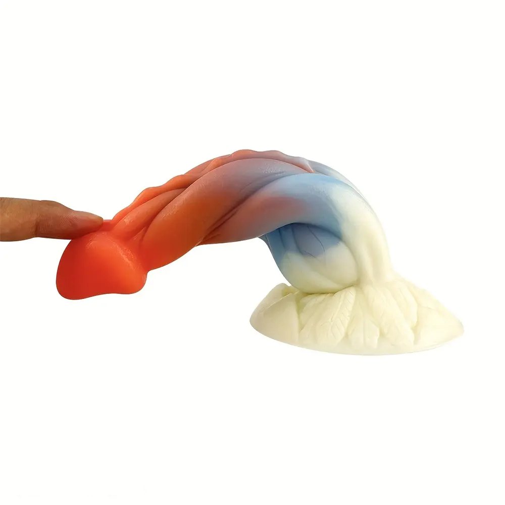Gradient silicone spiral fantasy dildo, photo 7
