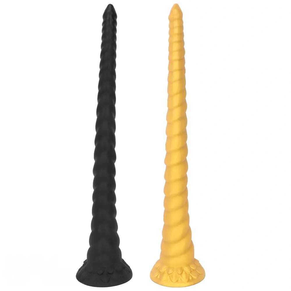 Spiral horn silicone fantasy dildo, photo 1