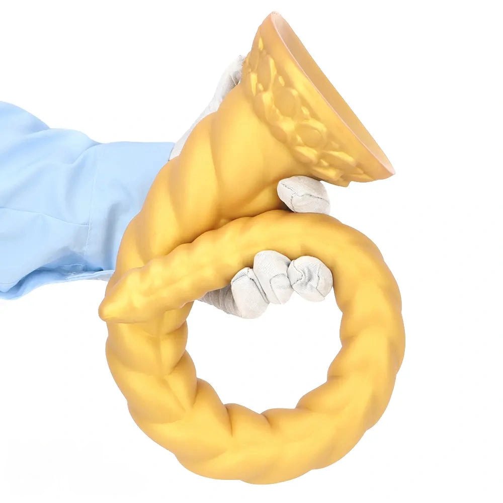 Spiral horn silicone fantasy dildo, photo 11