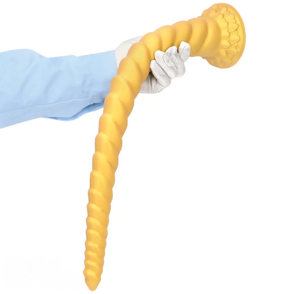 Spiral horn silicone fantasy dildo, photo 12