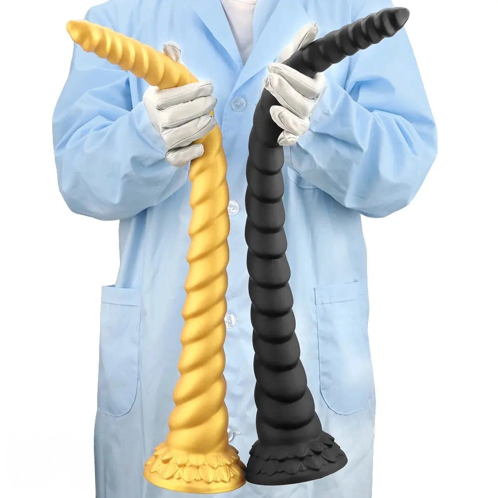 Spiral horn silicone fantasy dildo, photo 14