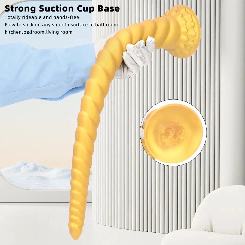 Spiral horn silicone fantasy dildo, photo 3