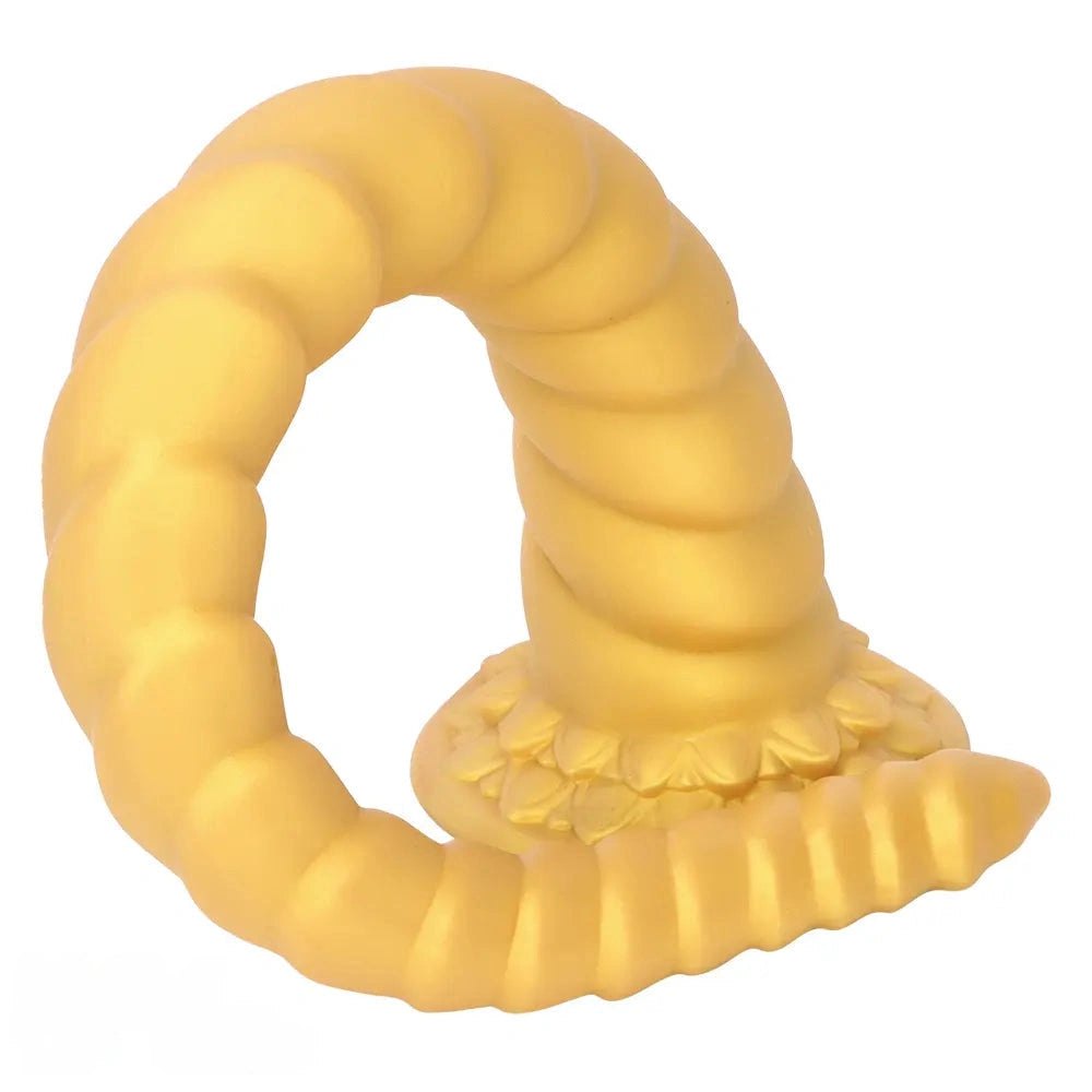 Spiral horn silicone fantasy dildo, photo 9