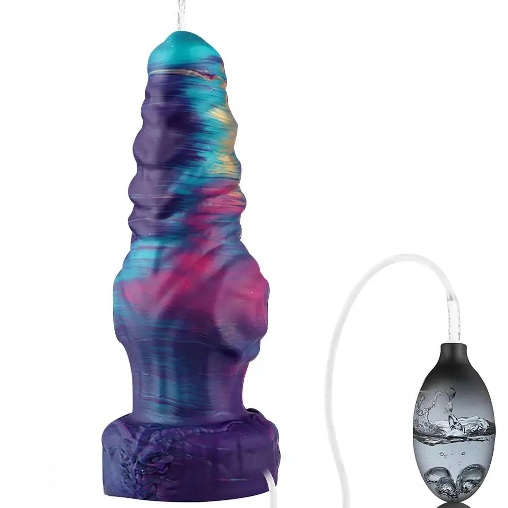 Multi-color spiral knot fantasy dildo, photo 1