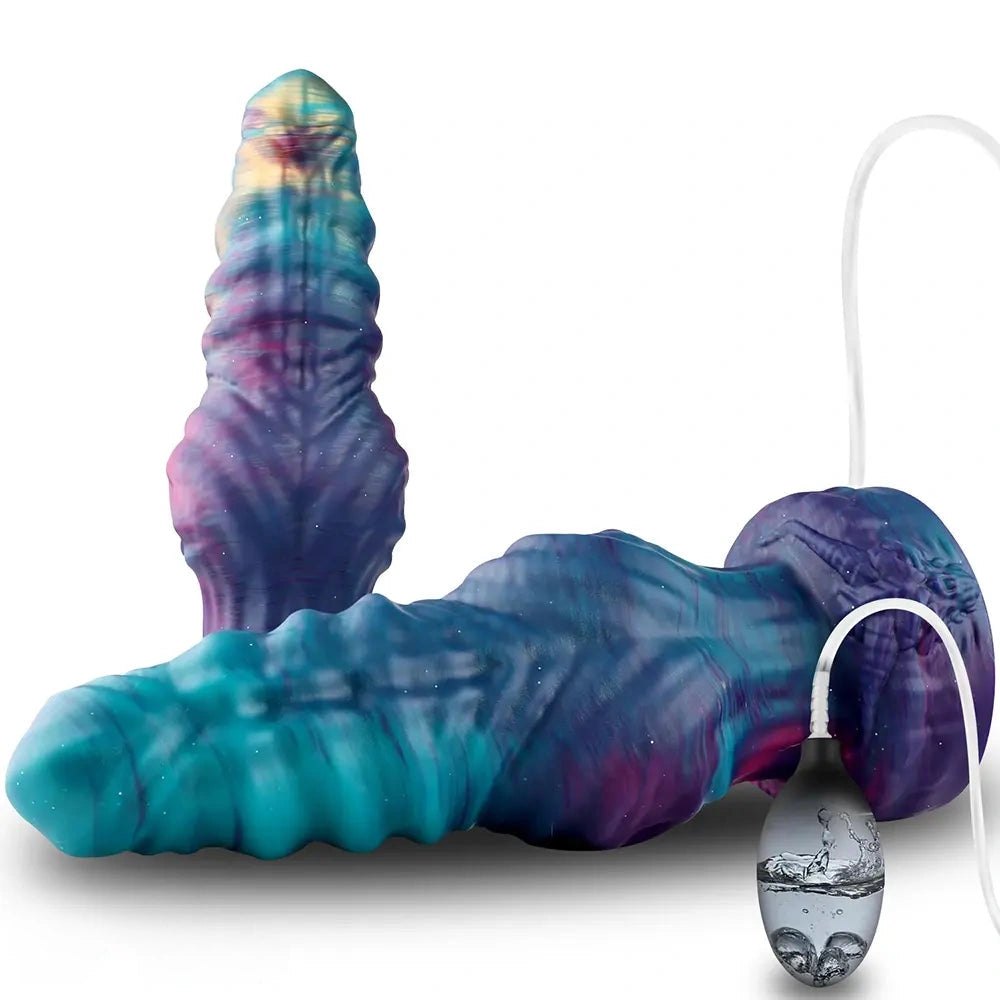 Multi-color spiral knot fantasy dildo, photo 12