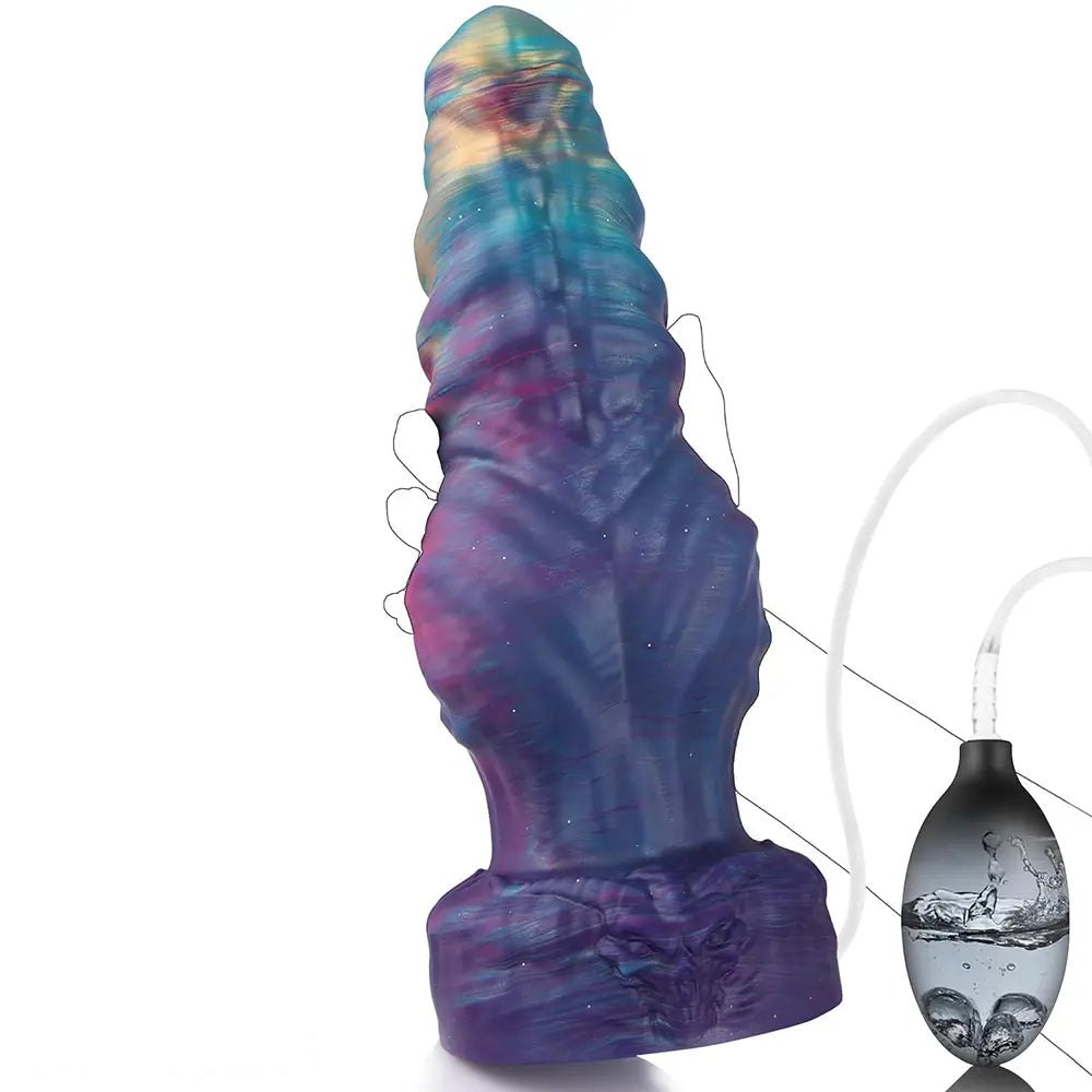 Multi-color spiral knot fantasy dildo, photo 13