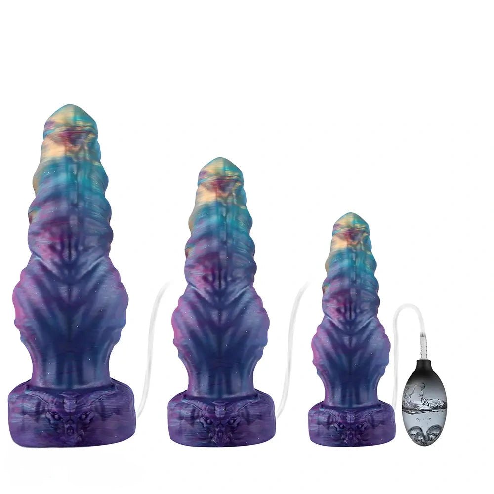 Multi-color spiral knot fantasy dildo, photo 3