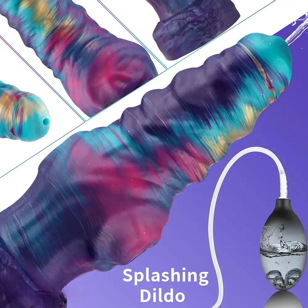 Multi-color spiral knot fantasy dildo, photo 4