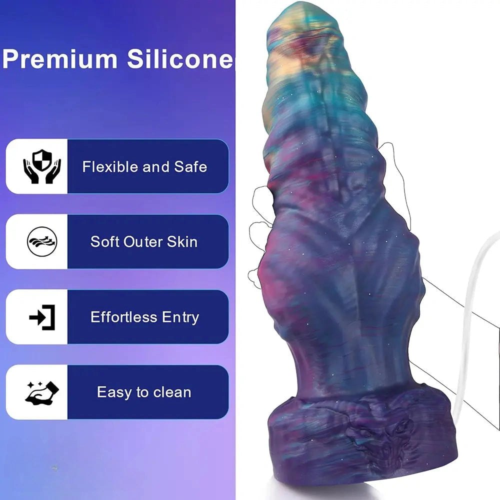 Multi-color spiral knot fantasy dildo, photo 5