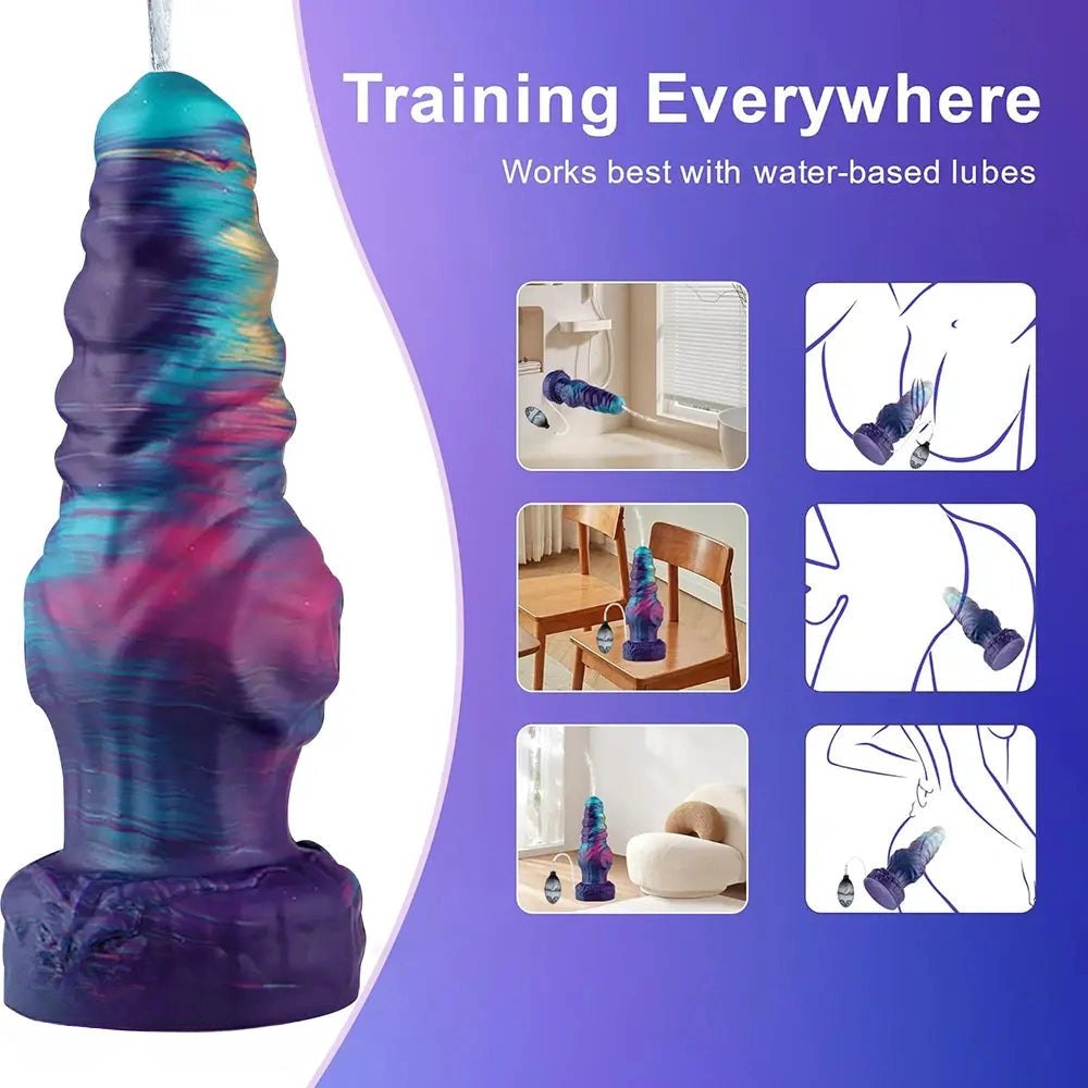 Multi-color spiral knot fantasy dildo, photo 7