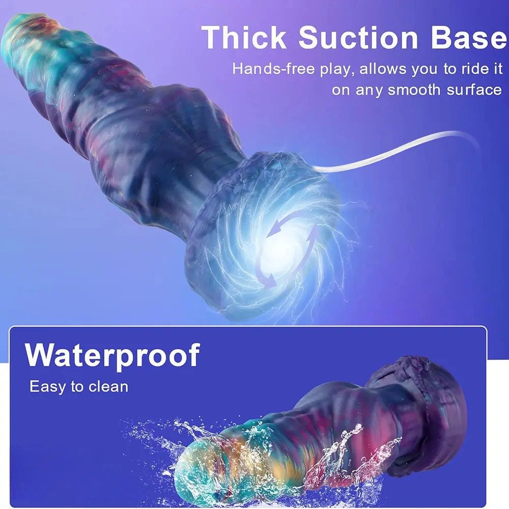 Multi-color spiral knot fantasy dildo, photo 8