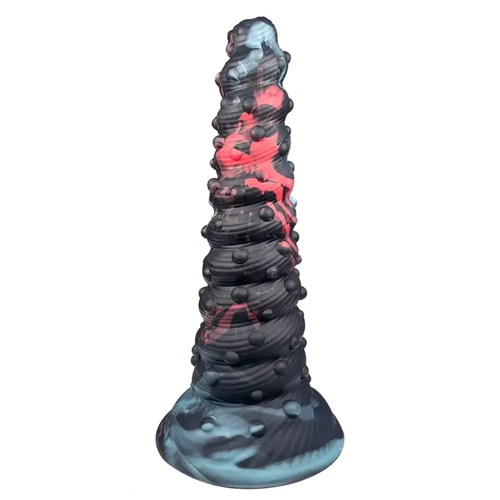 Marbled spiral monster fantasy dildo, photo 1