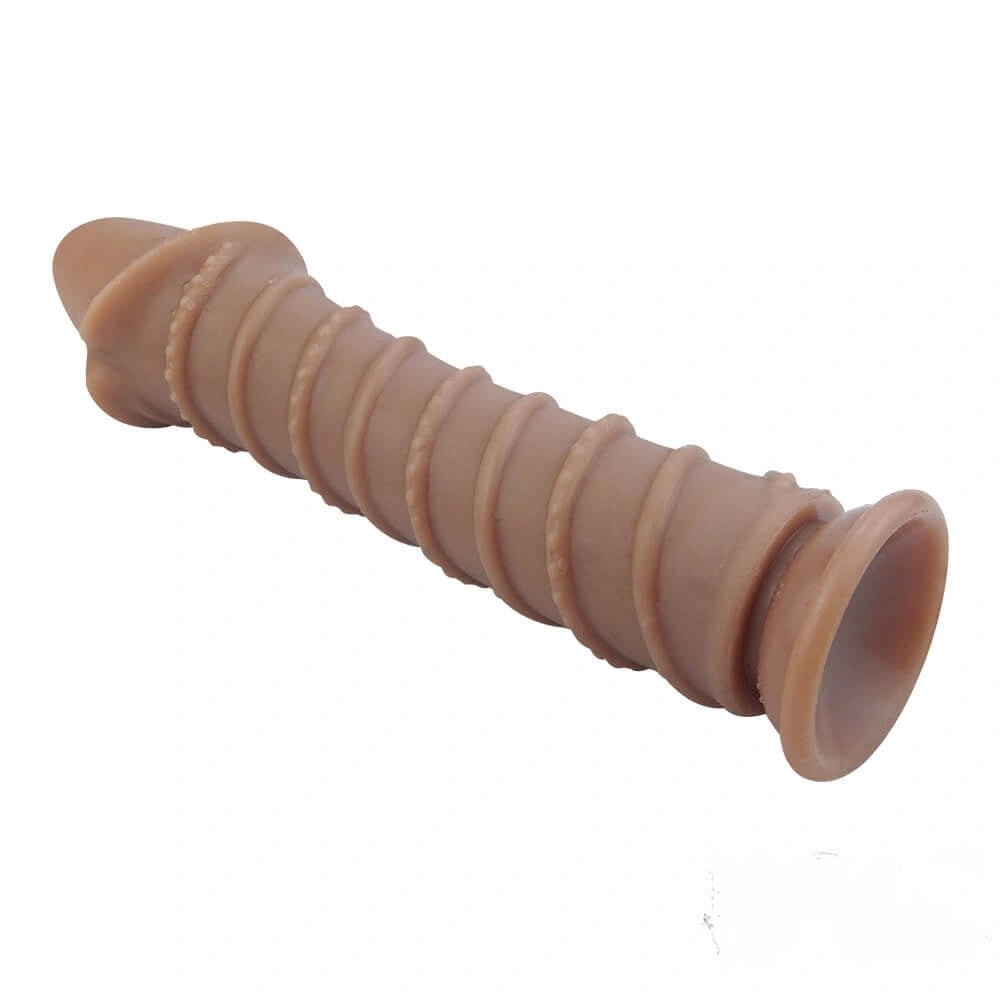 Spiral ribbed silicone suction cup dildo, photo 7