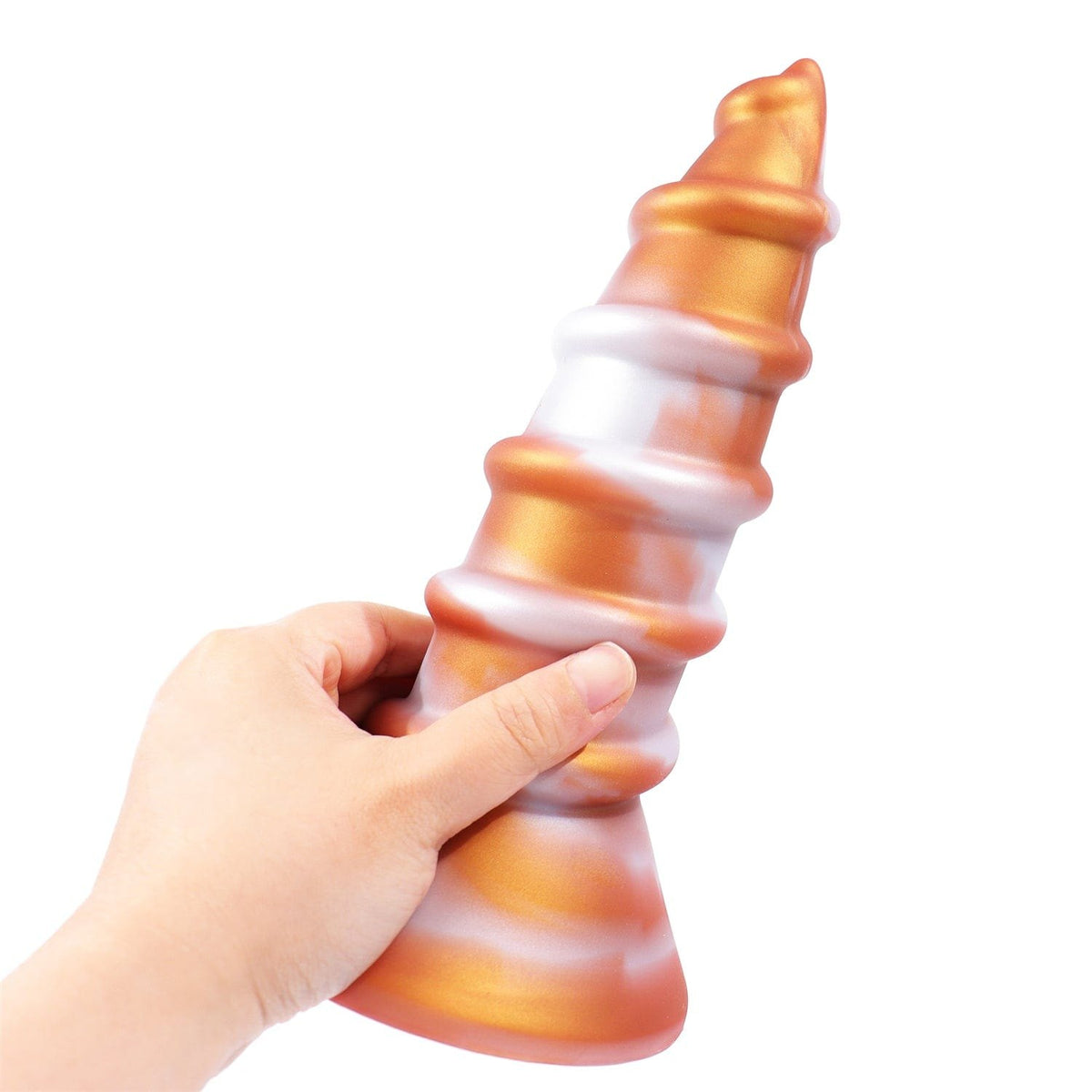 Spiral screw-shaped silicone anal plug with suction cup base, photo 10