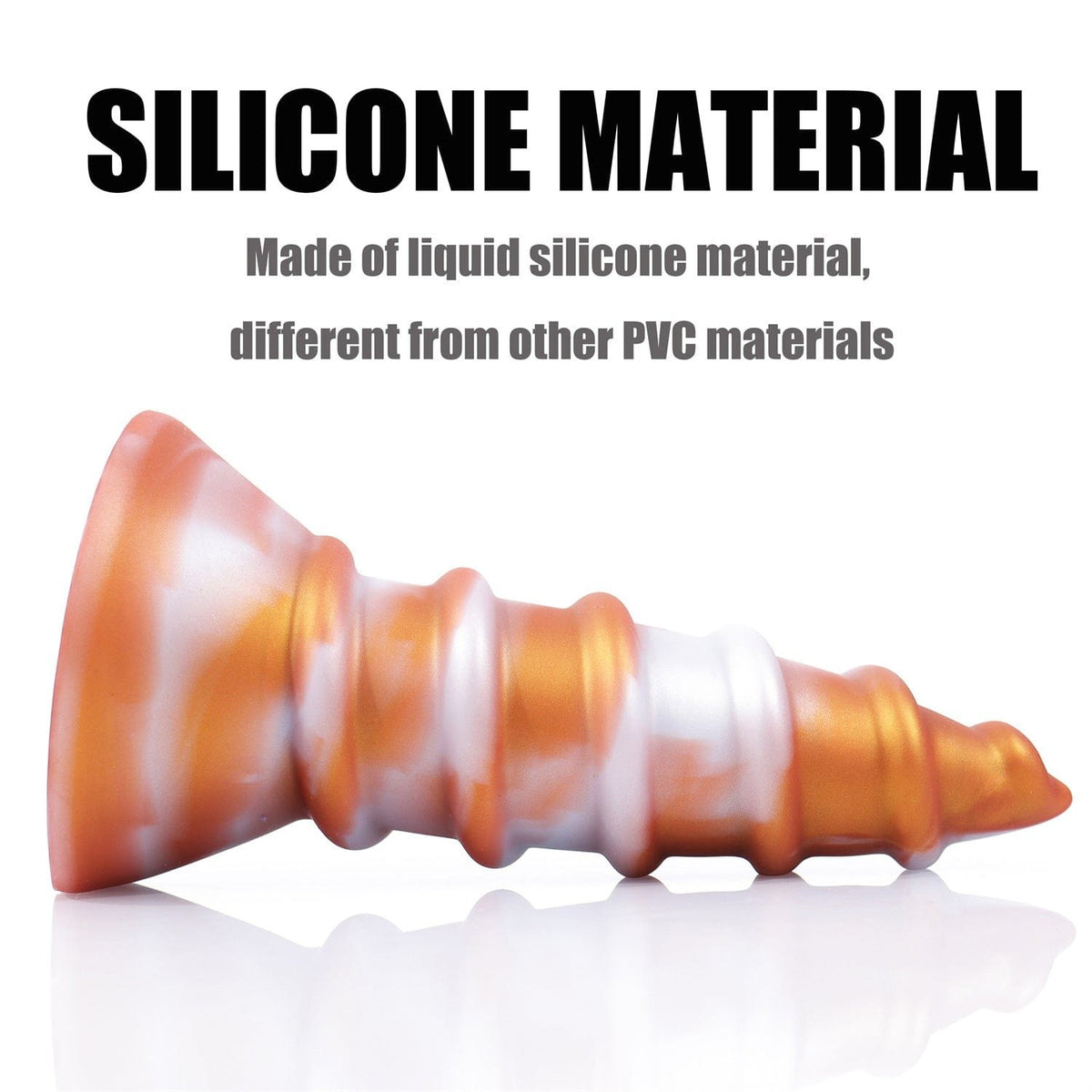 Spiral screw-shaped silicone anal plug with suction cup base, photo 4