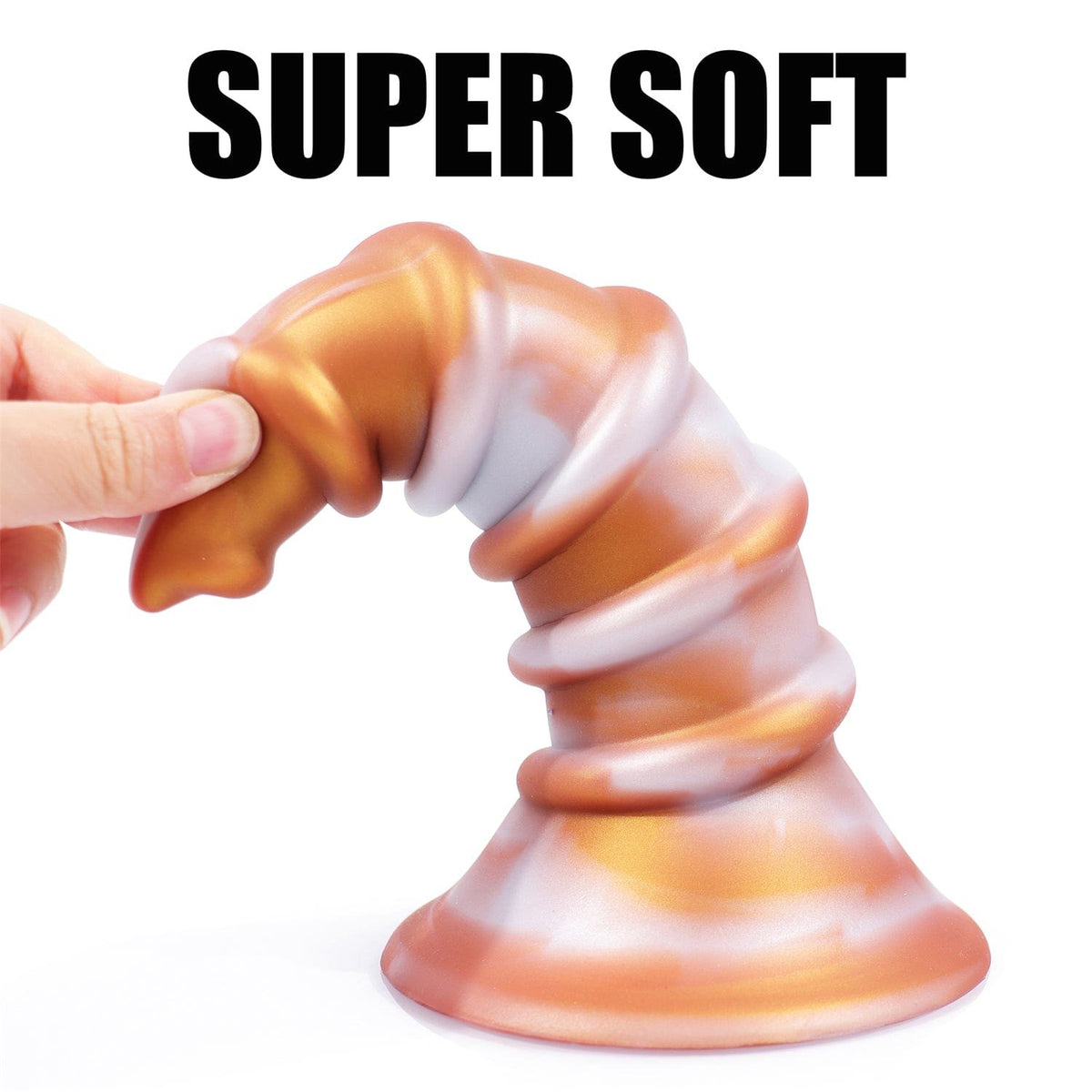 Spiral screw-shaped silicone anal plug with suction cup base, photo 5