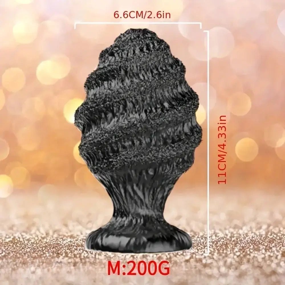Black spiral silicone prostate massager