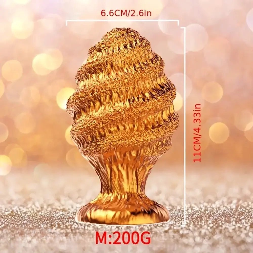 Gold spiral silicone prostate massager