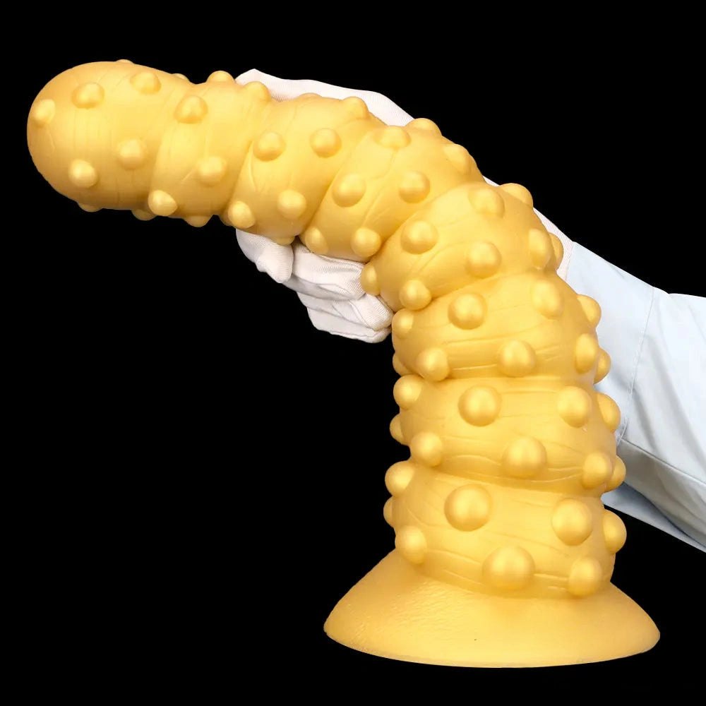 Gold spiral spiked anal dildo, photo 10