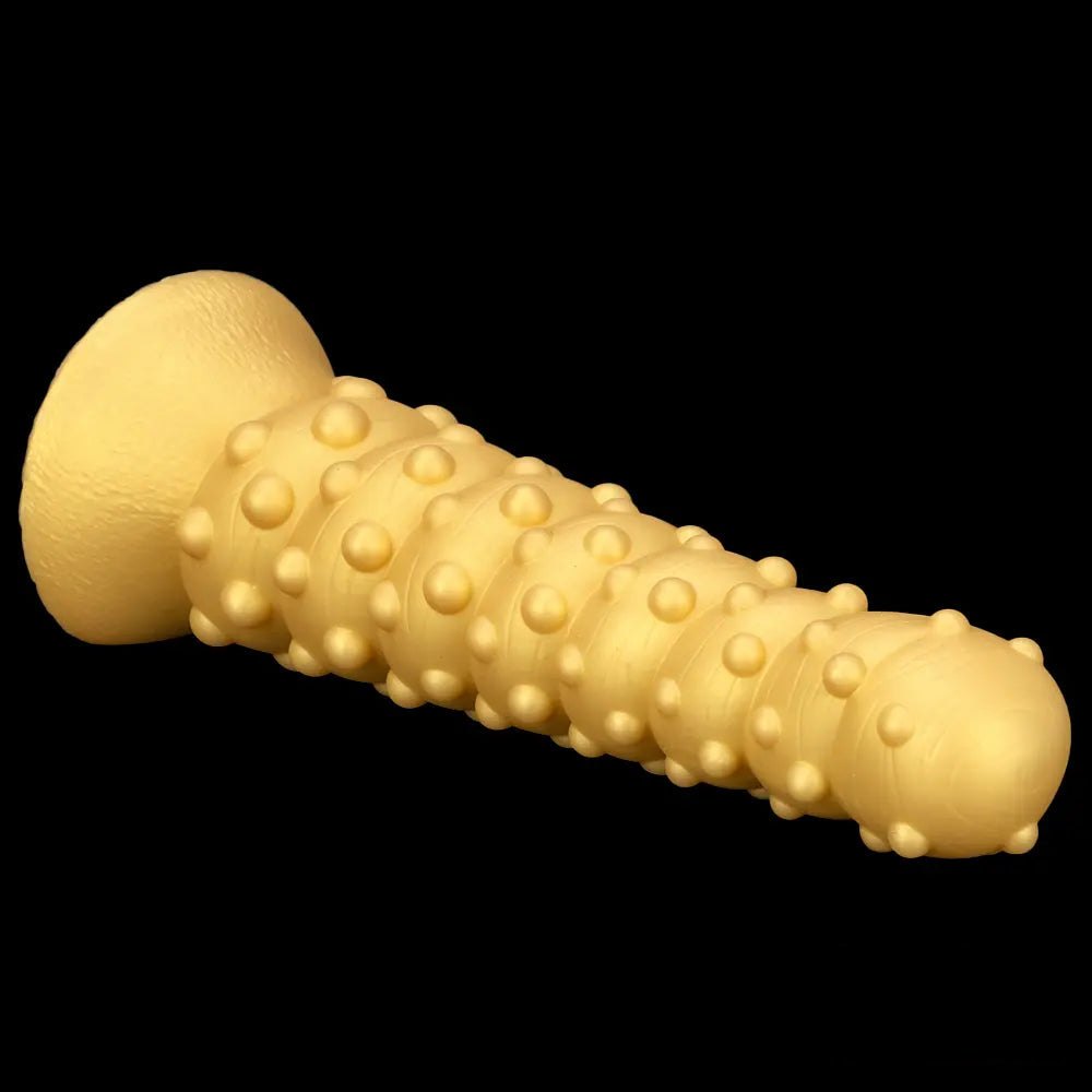 Gold spiral spiked anal dildo, photo 11