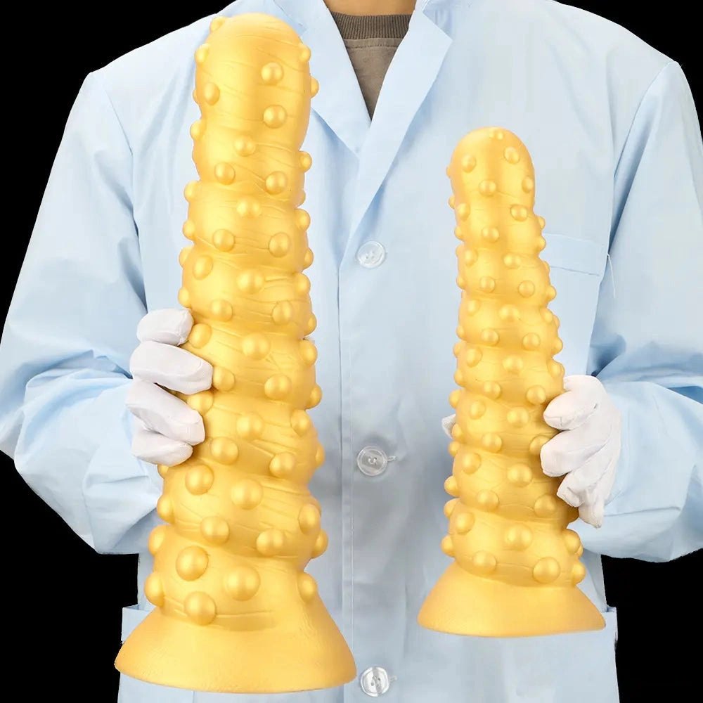 Gold spiral spiked anal dildo, photo 8