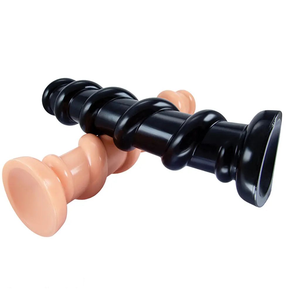 Spiral textured suction cup dildo, photo 5