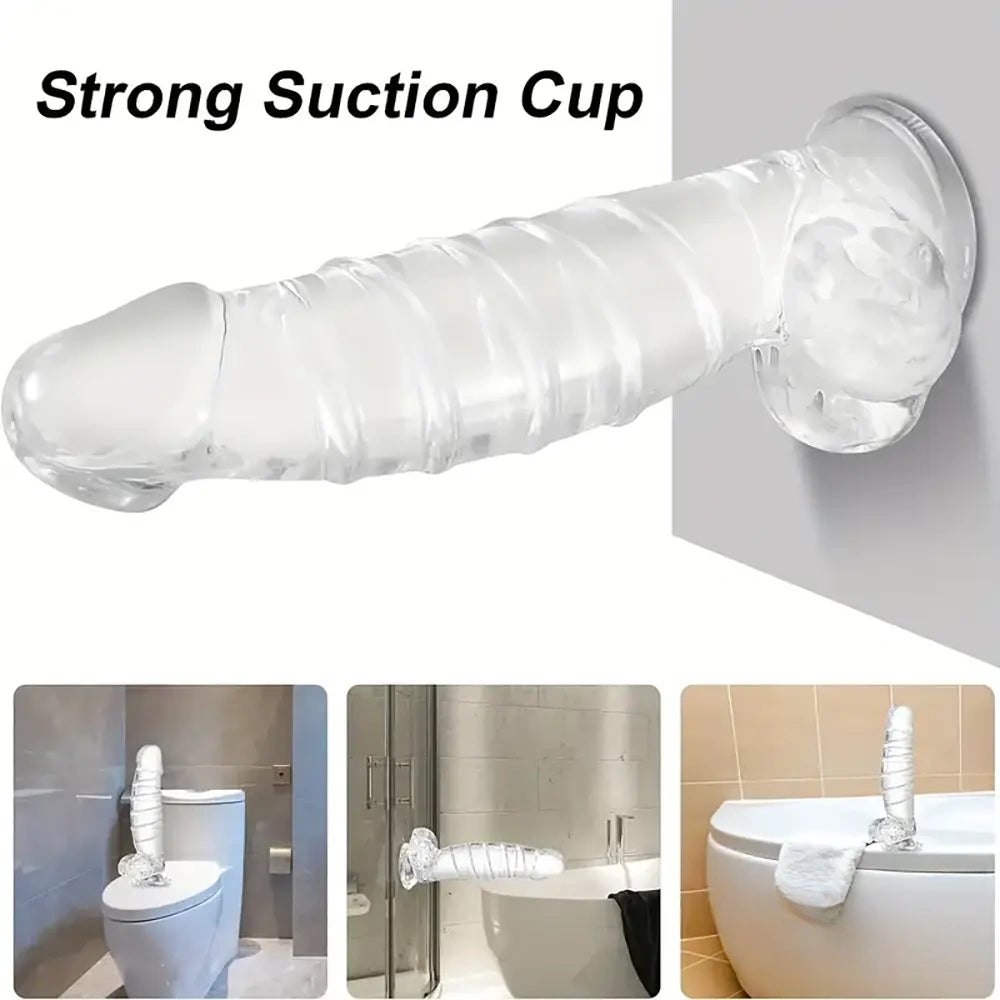 Spiral texture suction cup dildo, photo 4