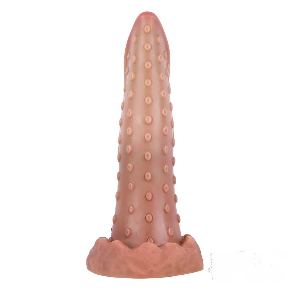Spiral tentacle-style silicone dildo with bump texture, photo 2