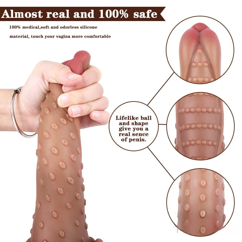 Spiral tentacle-style silicone dildo with bump texture, photo 7