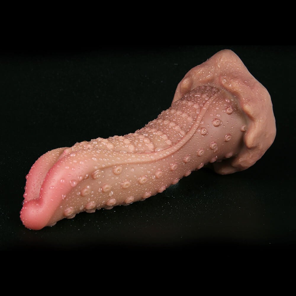 Spiral tentacle-style silicone dildo with bump texture, photo 9