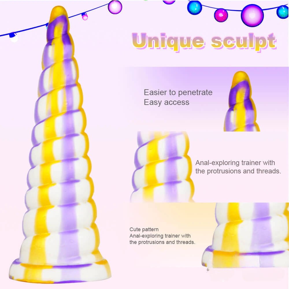 Multicolor spiral tentacle fantasy dildo, photo 5