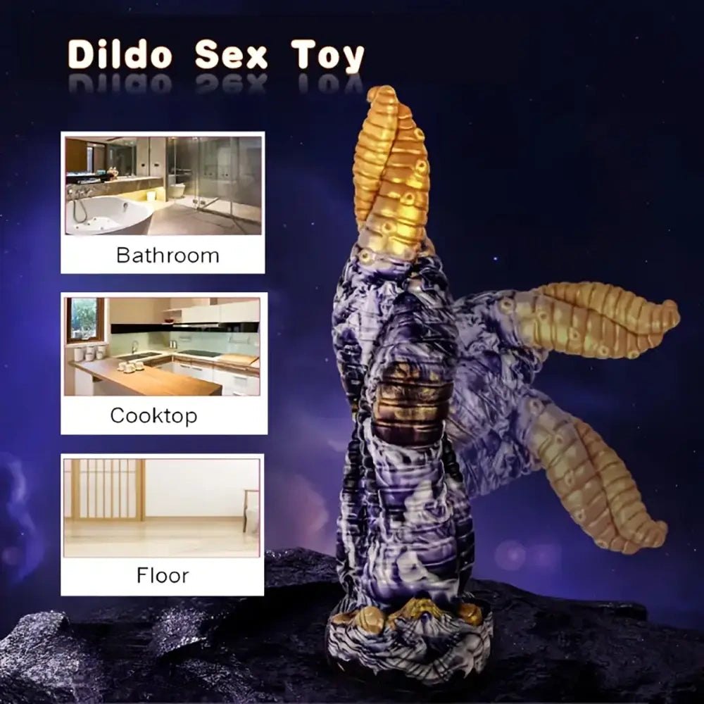Spiral tentacle fantasy silicone dildo, photo 4