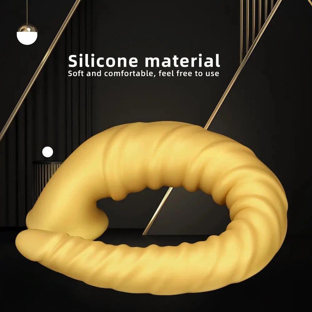 Gold spiral thread fantasy dildo, photo 3