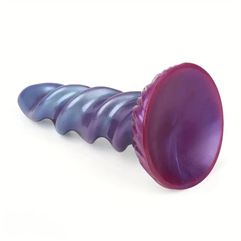 Mixed color spiral silicone dildo, photo 2