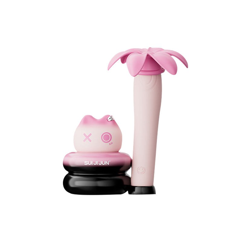Pink split cat suction and tapping vibrator set, photo 1