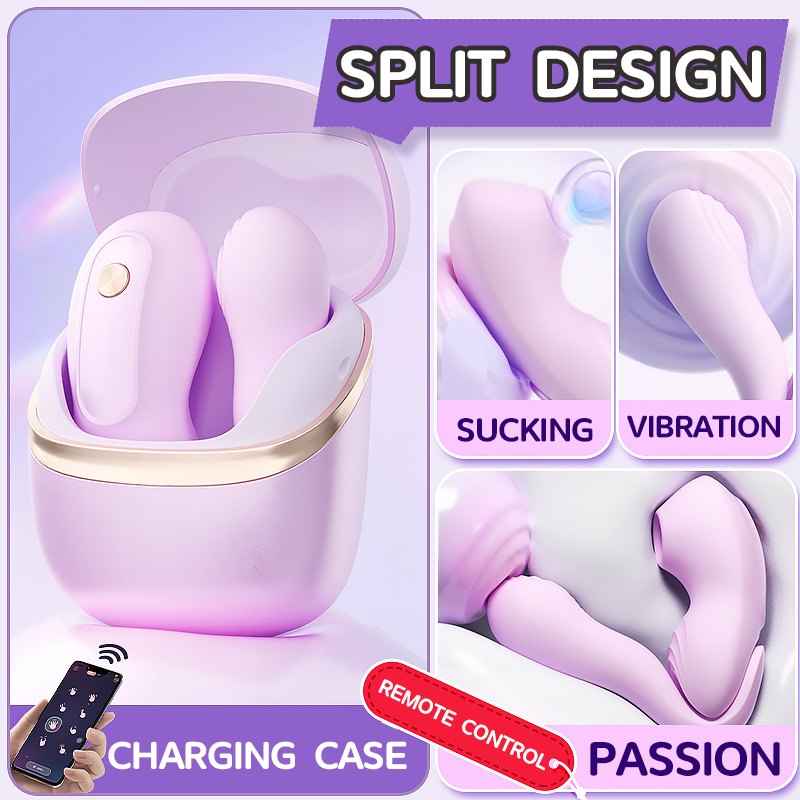 Purple silicone split design g-spot vibrator, photo 2